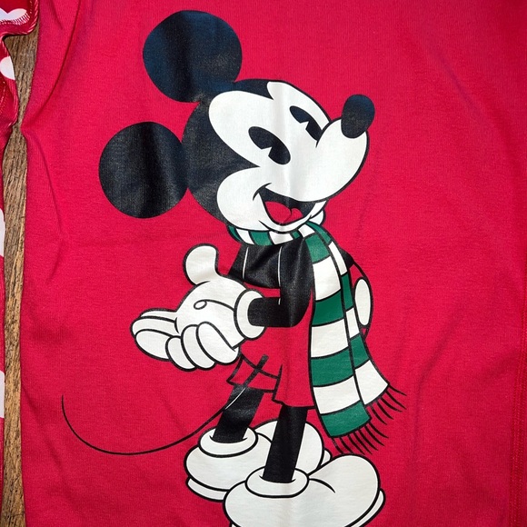 Hanna Andersson Mickey Mouse Red and Green Pajama Set Kids Size 12 (150cm) - Picture 2 of 6